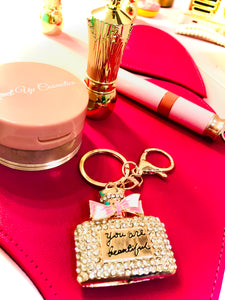 Pretty Perfume Crystal Key Ring