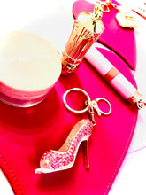 Pink Crystal Shoe Key Ring