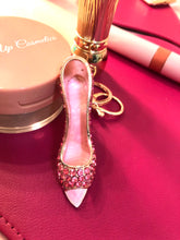 Pink Crystal Shoe Key Ring